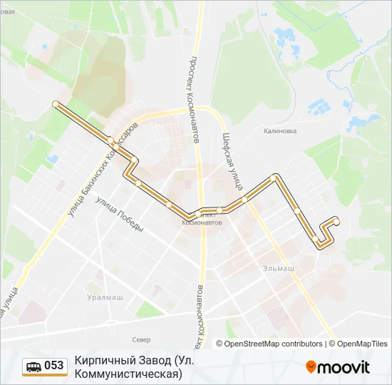 Маршрутка 053: карта маршрута