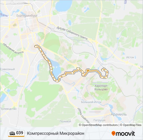 039 shuttle Line Map