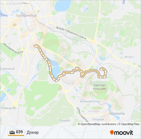 039 shuttle Line Map