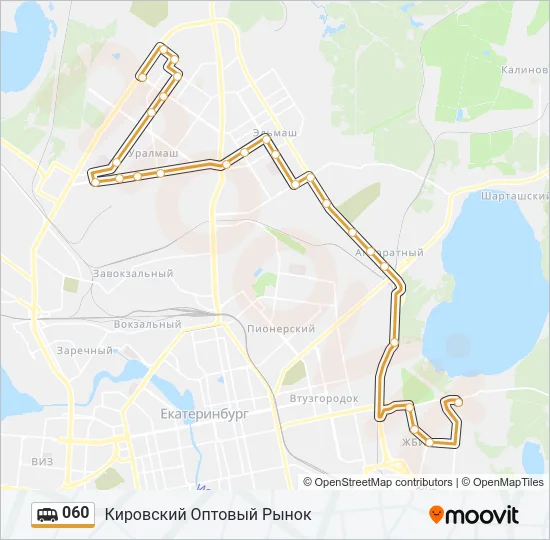 Маршрутка 060: карта маршрута