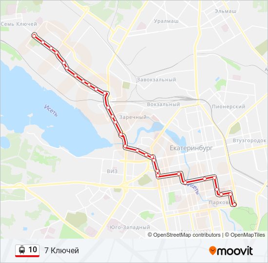 Маршрут 10 на карте. Маршрут 10 трамвая Екатеринбург. Маршрут 10 Владикавказ.