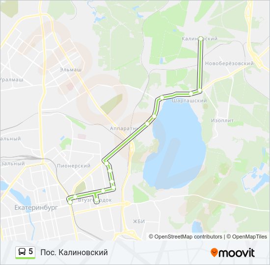 Автобус 5: карта маршрута