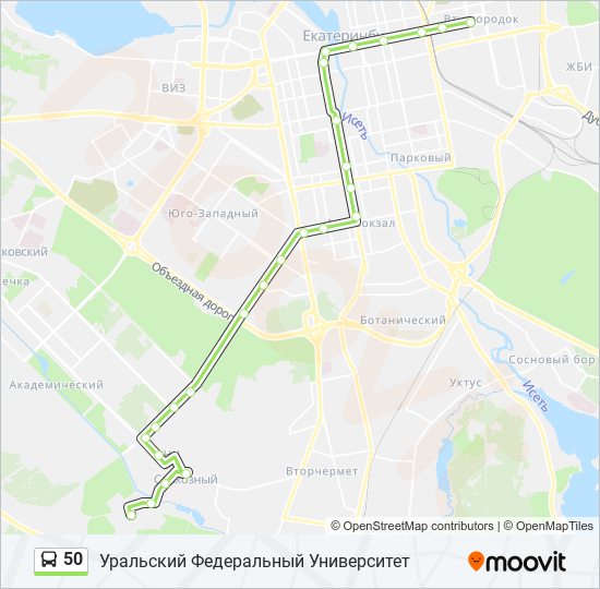 Маршрут 50 автобуса спб на карте