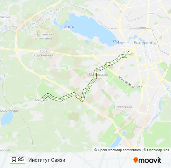 Автобус 85: карта маршрута