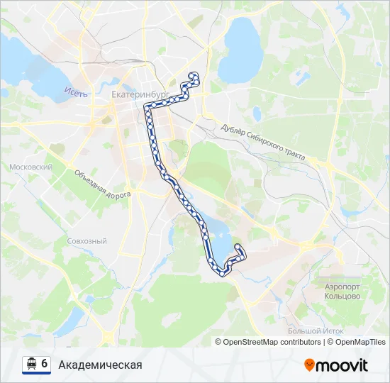 Троллейбус 6: карта маршрута