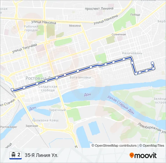 2 Trolleybus Line Map