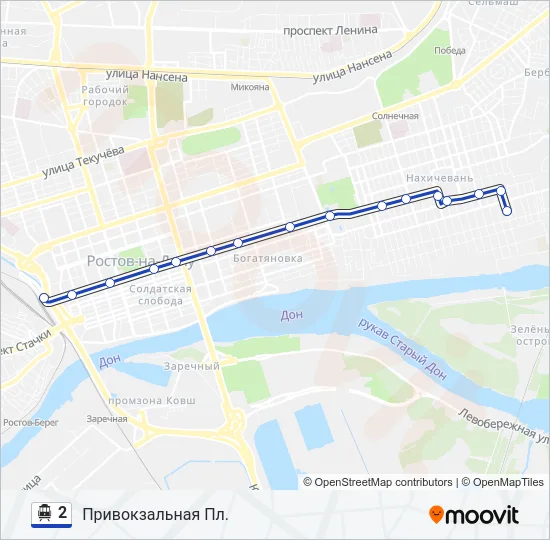 2 Trolleybus Line Map