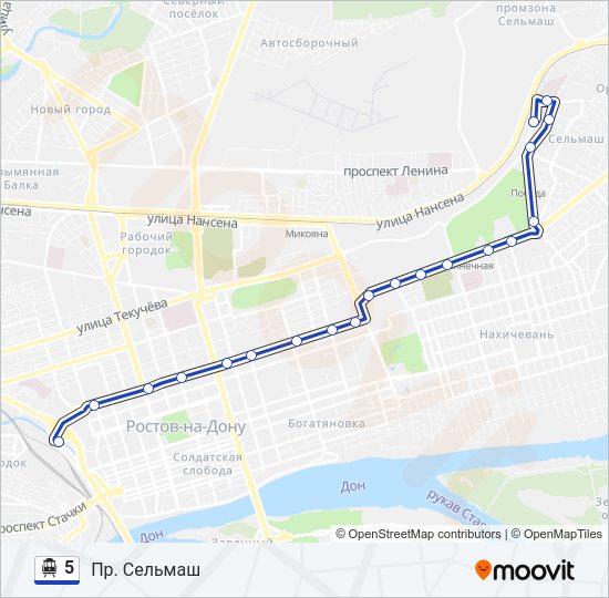 5 Trolleybus Line Map