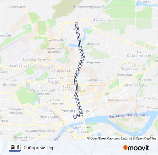 6 Trolleybus Line Map