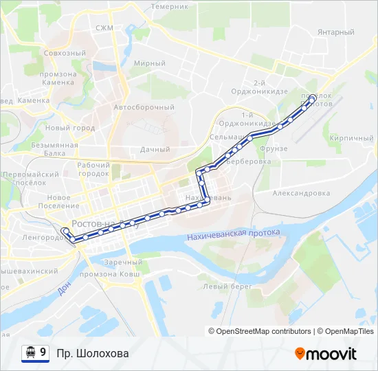 9 Trolleybus Line Map