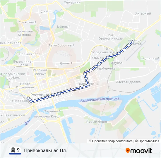 9 Trolleybus Line Map