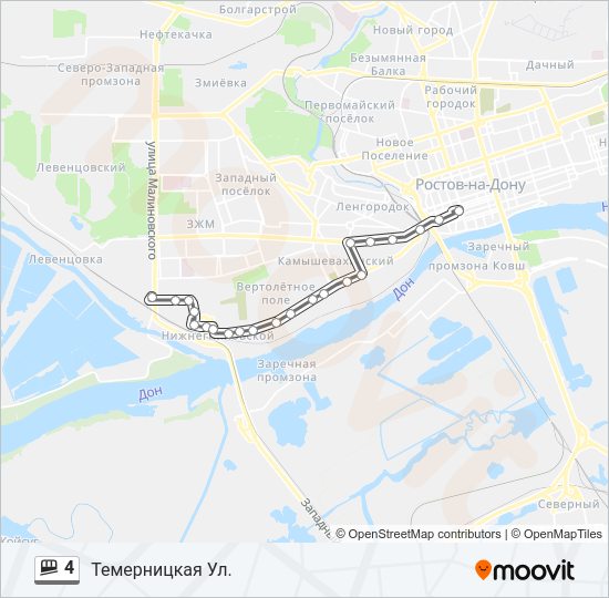 Маршрутка 4: карта маршрута