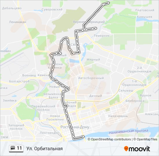 Маршрутка 11: карта маршрута