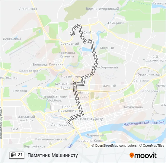 21 Shuttle Line Map
