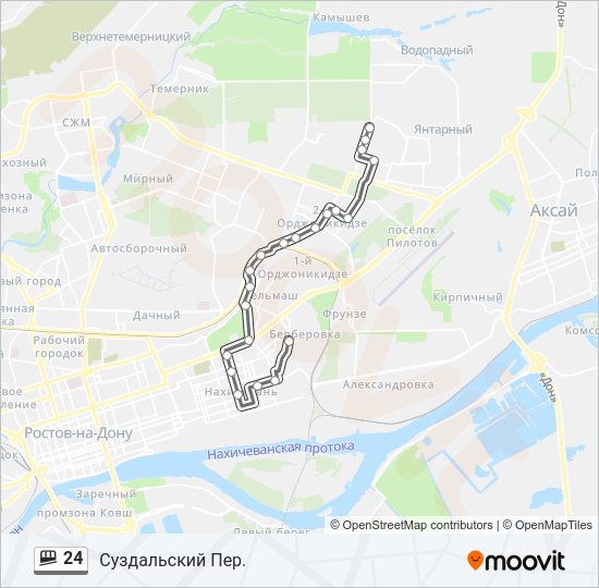 24 Shuttle Line Map