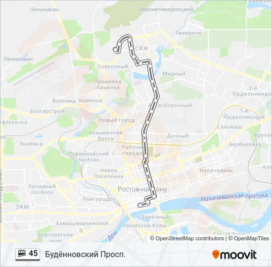 45 Shuttle Line Map