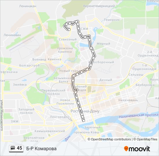 45 Shuttle Line Map