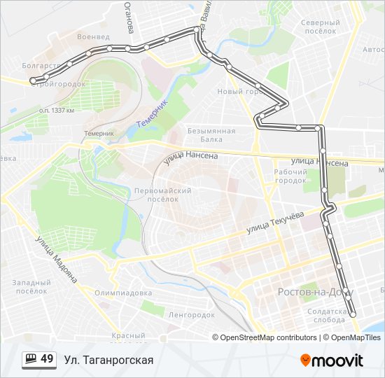 49 Shuttle Line Map