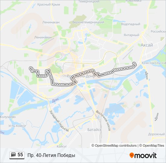 Схема 55 маршрутки