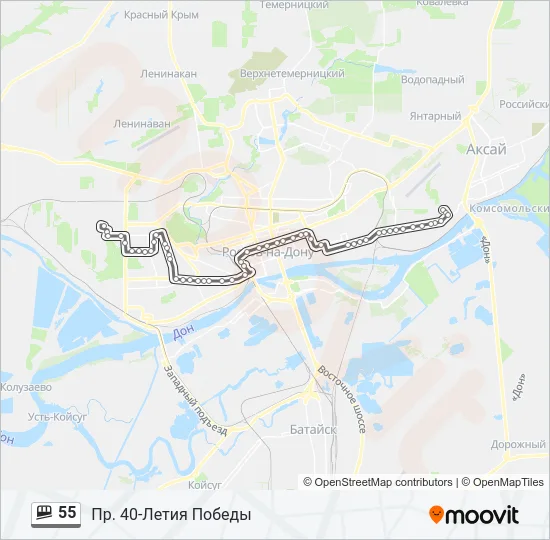 55 Shuttle Line Map