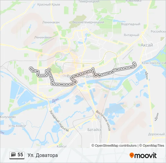 55 Shuttle Line Map