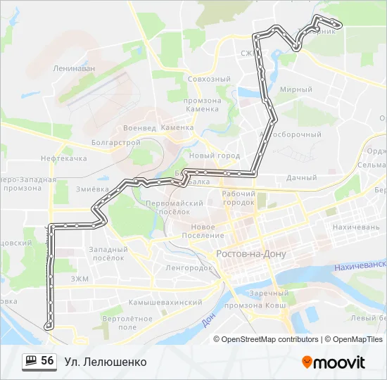56 Shuttle Line Map