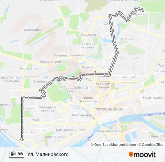 56 Shuttle Line Map