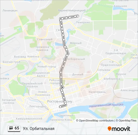 65 Shuttle Line Map