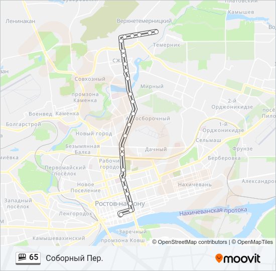 65 Shuttle Line Map