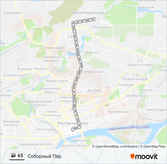 65 Shuttle Line Map