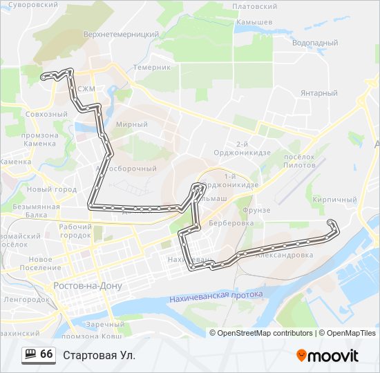Маршрутка 66: карта маршрута