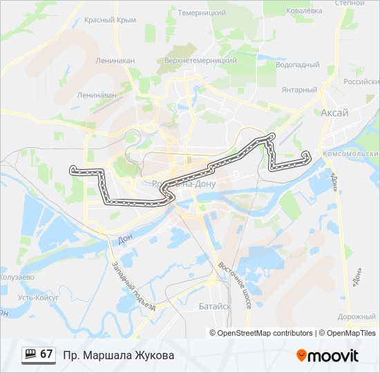 67 Shuttle Line Map