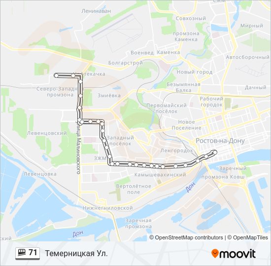 71 Shuttle Line Map