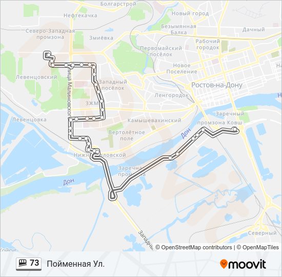 73 Shuttle Line Map
