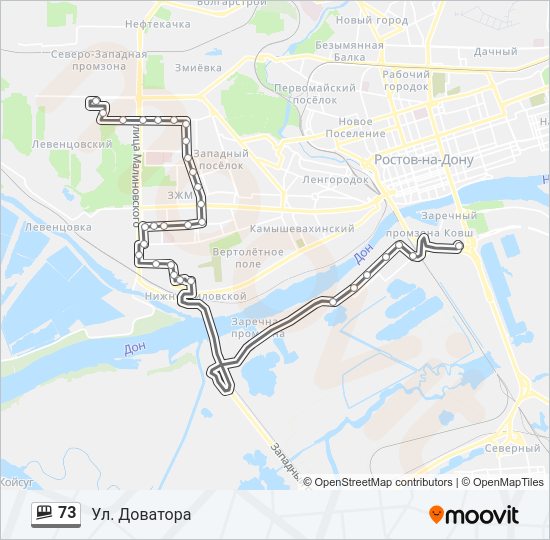 73 Shuttle Line Map