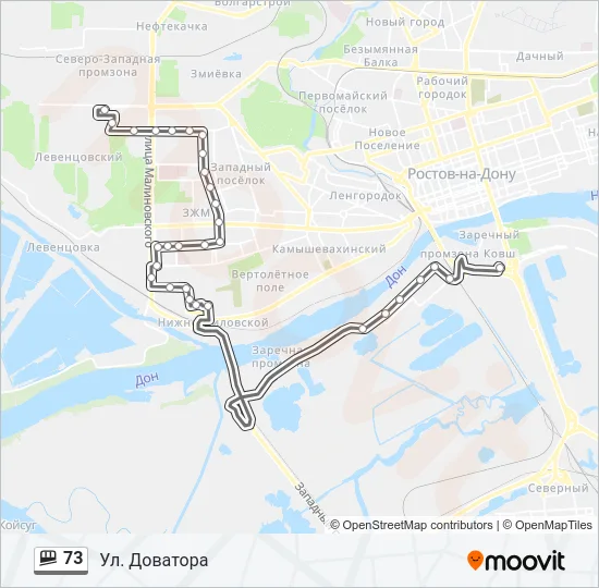 73 Shuttle Line Map