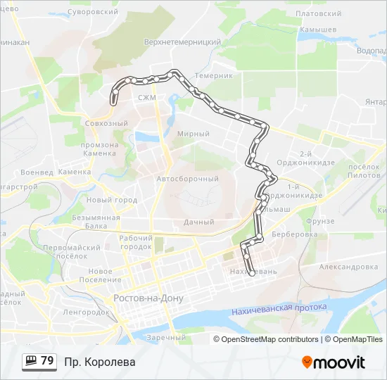 Маршрутка 79: карта маршрута