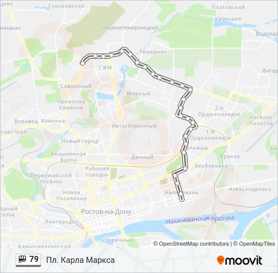 Маршрутка 79: карта маршрута