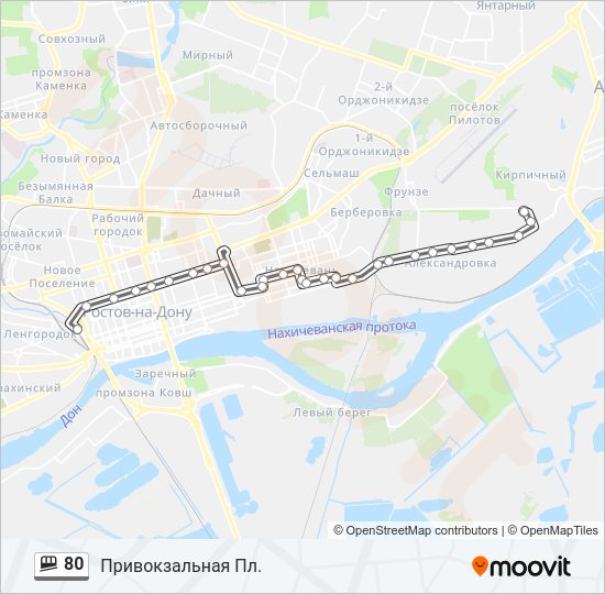 80 Shuttle Line Map