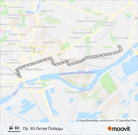80 Shuttle Line Map