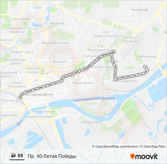 88 Shuttle Line Map