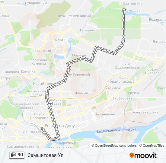 90 Shuttle Line Map