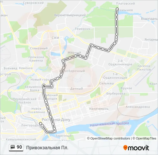 90 Shuttle Line Map
