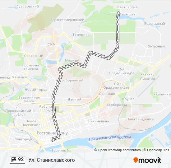 92 Shuttle Line Map