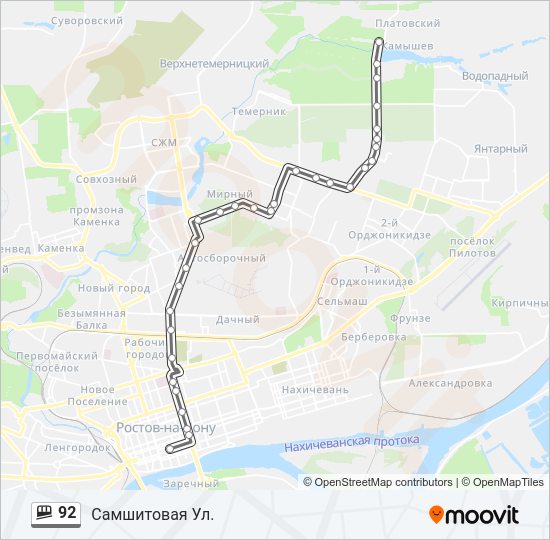 92 Shuttle Line Map