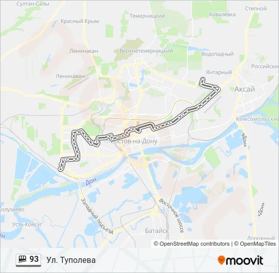 93 Shuttle Line Map