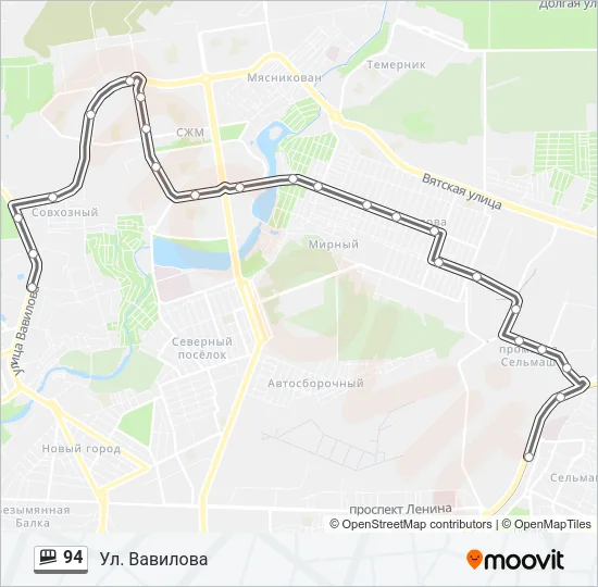 94 Shuttle Line Map
