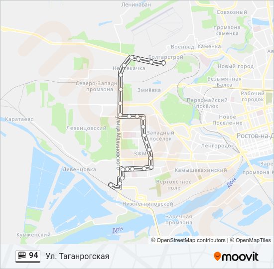 94 Shuttle Line Map