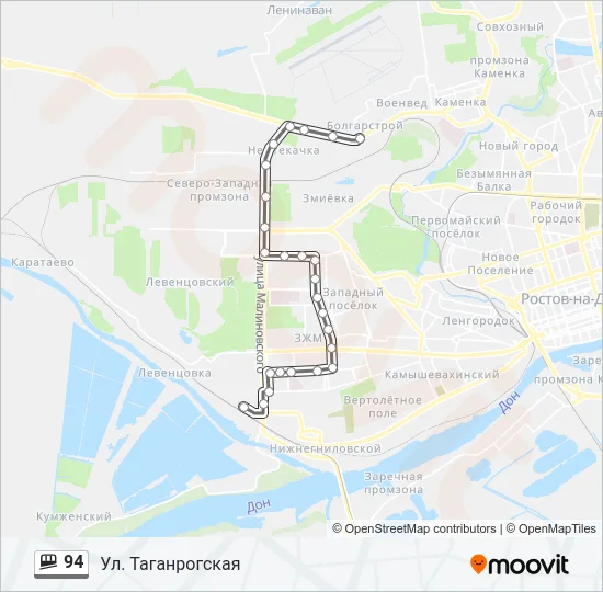 94 Shuttle Line Map