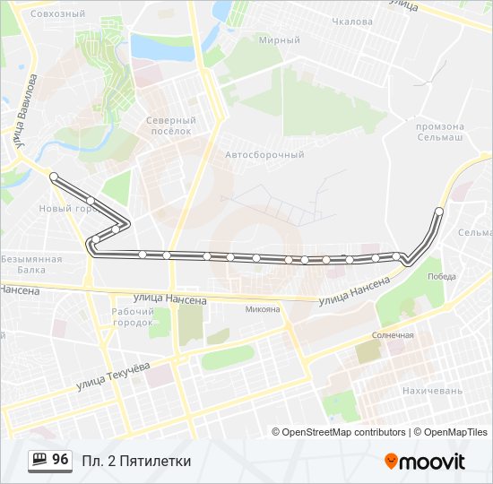 96 Shuttle Line Map